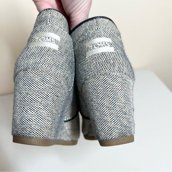 Toms Desert Wedge Metallic Linen Bootie 7 - Picture 6 of 9